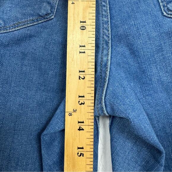 Levi’s 725 High Rise Bootcut Jeans Womens 32 Blue Stretch Denim Casual Zip Fly - Picture 11 of 15